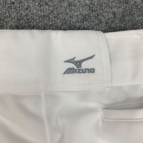 Mizuno Baseball Pant Mens XL Extra Large White Flex Waistband Belt Loops - Picture 8 of 14